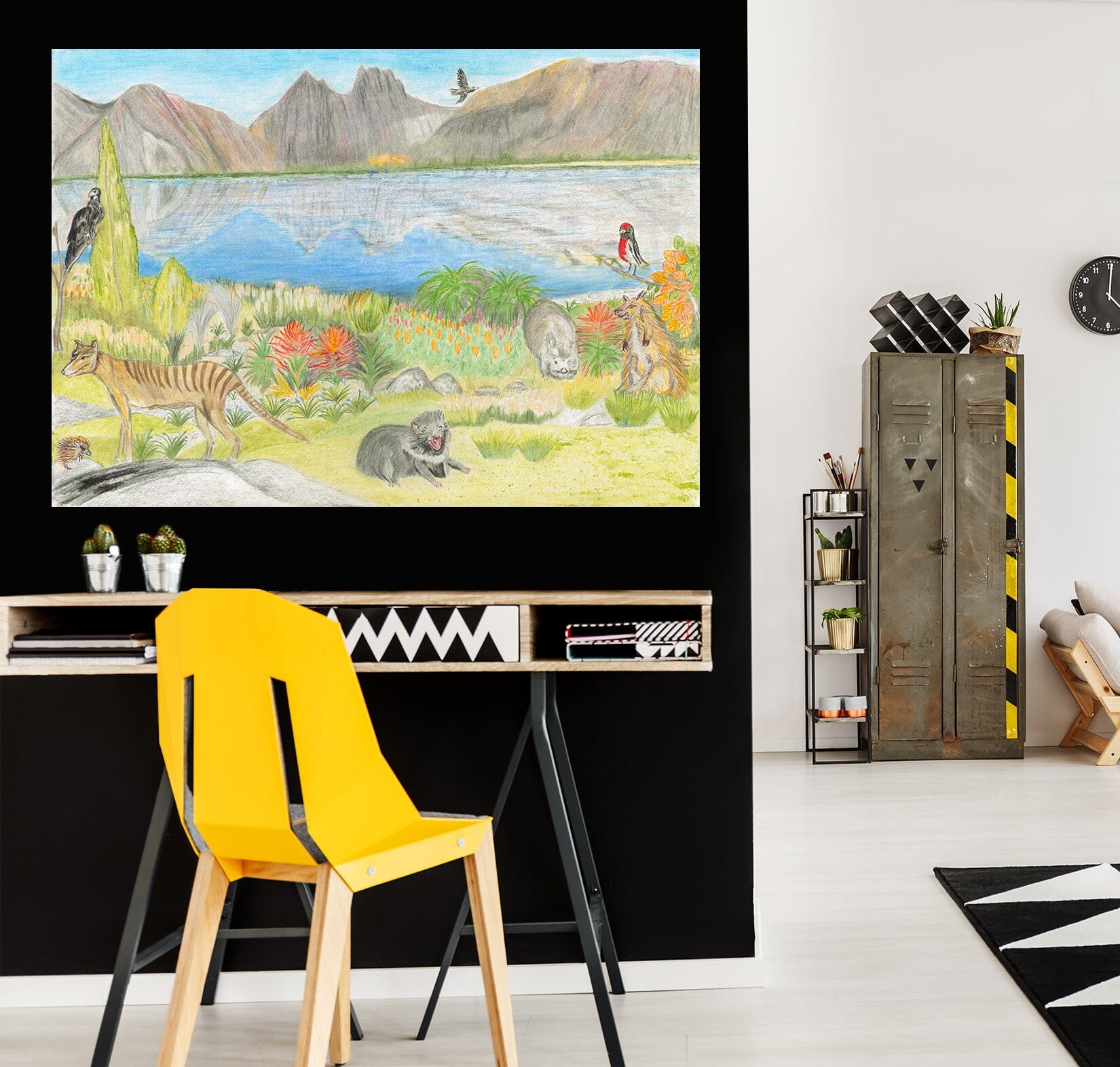 3D Valley Lake 015 Michael Sewell Wall Sticker Wallpaper AJ Wallpaper 2