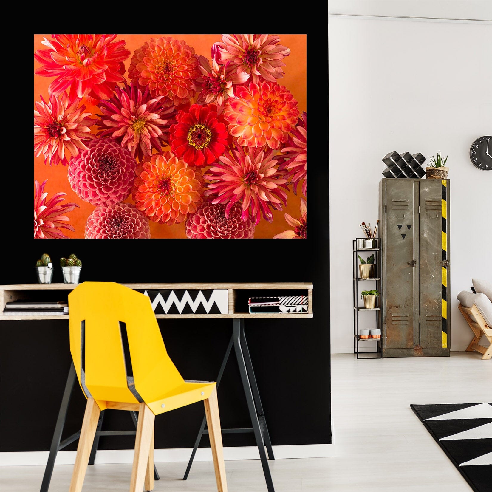 3D Red Chrysanthemum 034 Assaf Frank Wall Sticker Wallpaper AJ Wallpaper 2