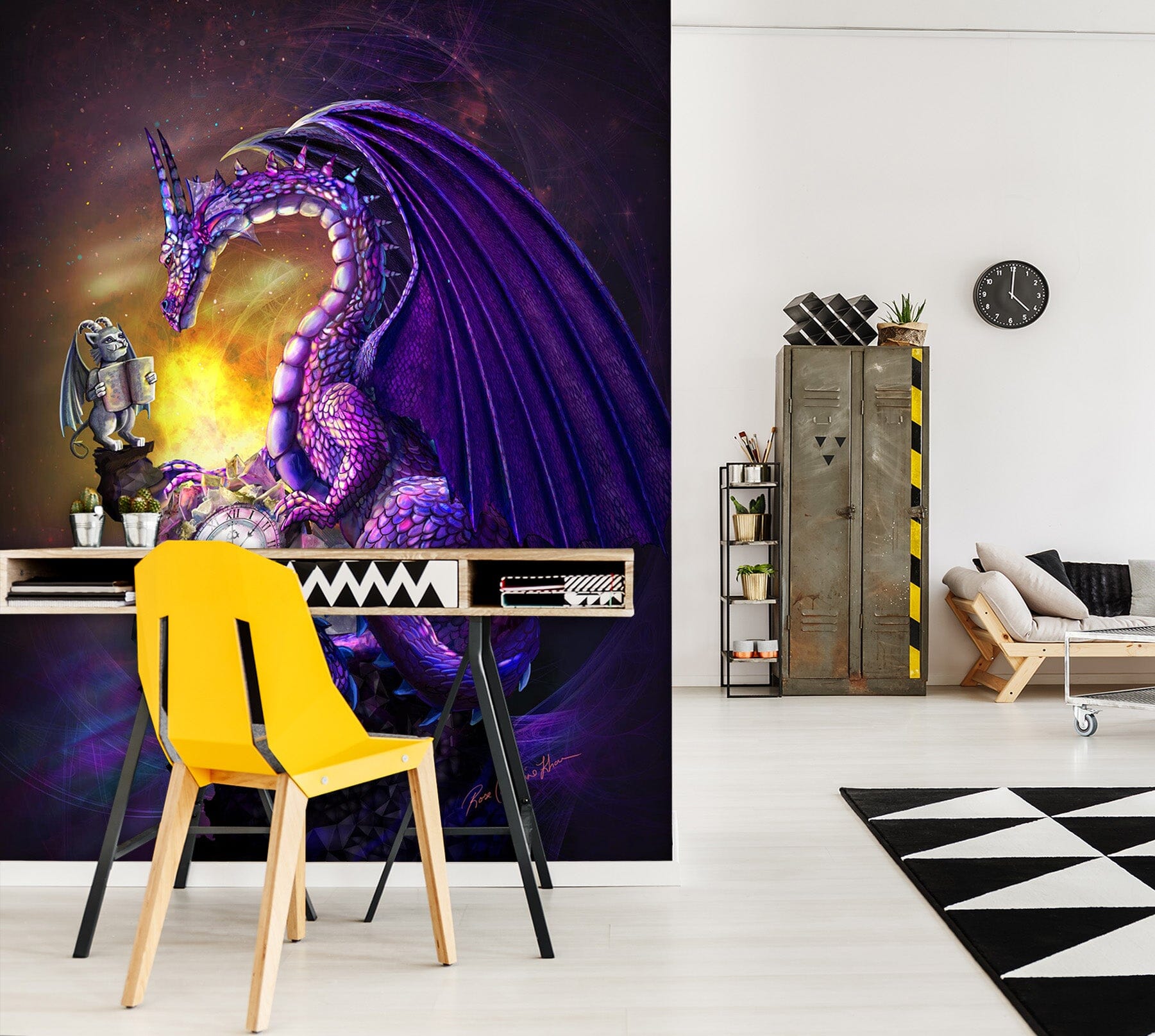 3D Cave Dragon 1421 Rose Catherine Khan Wall Mural Wall Murals Wallpaper AJ Wallpaper 2