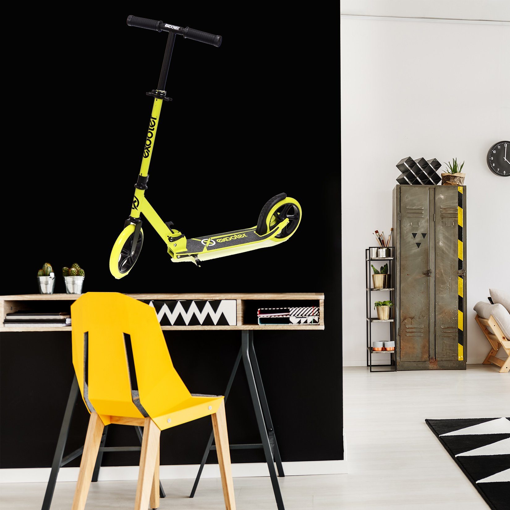 3D Yellow Scooter 232 Vehicles Wallpaper AJ Wallpaper