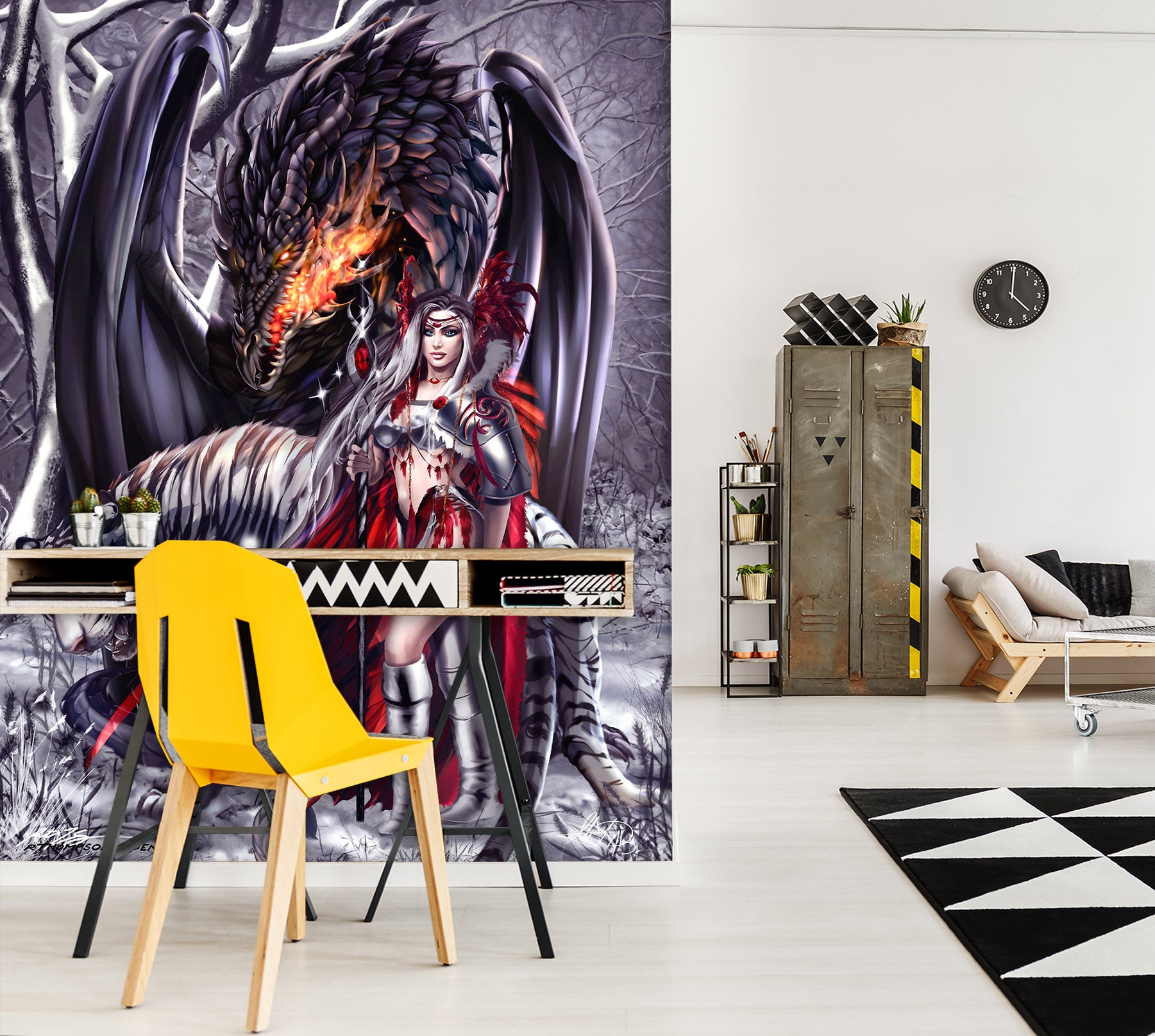 3D Dragon Woman 8127 Ruth Thompson Wall Mural Wall Murals