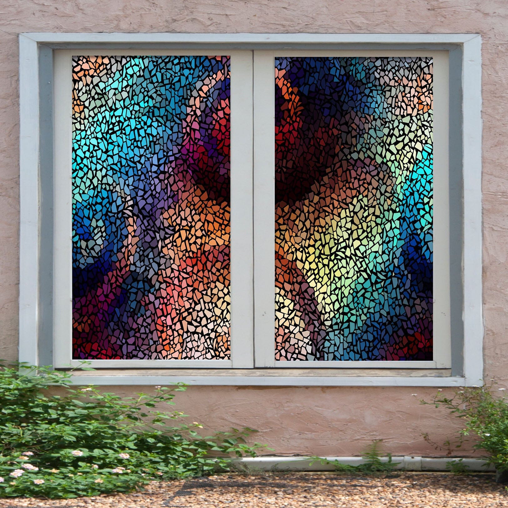 3D Mosaic Fragment 349 Window Film Print Sticker Cling Stained Glass UV Block Wallpaper AJ Wallpaper 2