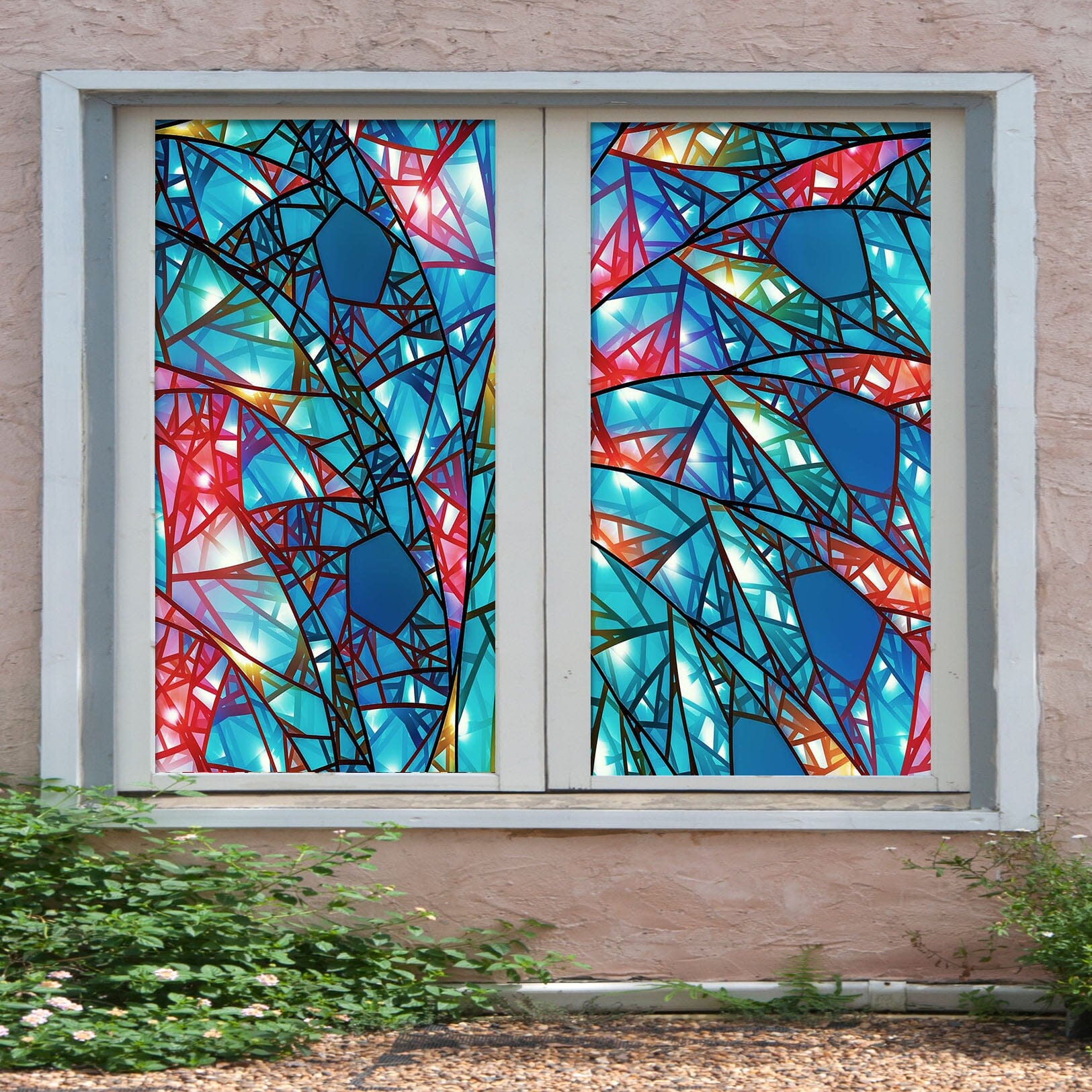 3D Striped Debris 379 Window Film Print Sticker Cling Stained Glass UV Block Wallpaper AJ Wallpaper 2