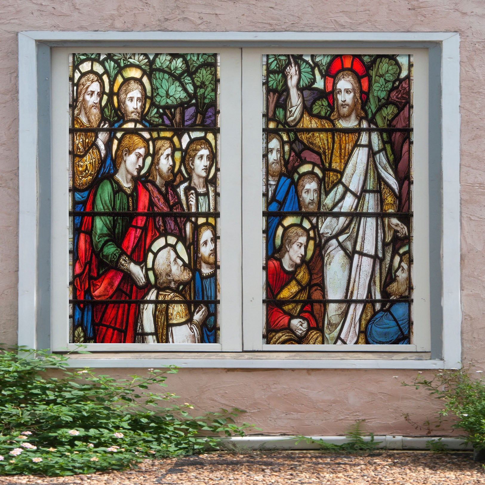 3D Believers Missionary 071 Window Film Print Sticker Cling Stained Glass UV Block