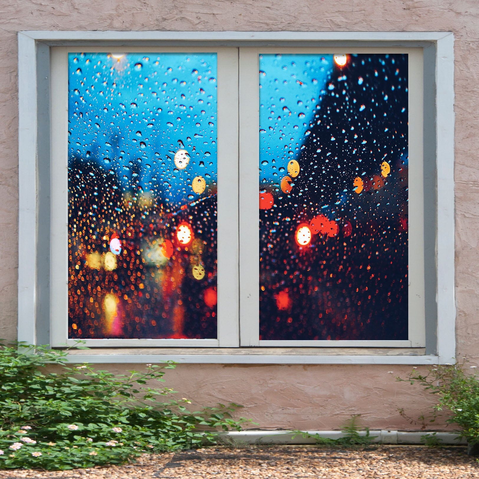 3D Water Drop Neon 380 Window Film Print Sticker Cling Stained Glass UV Block Wallpaper AJ Wallpaper 2