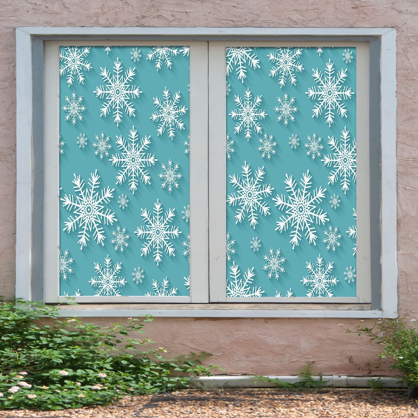 3D White Snowflake 305 Window Film Print Sticker Cling Stained Glass UV Block Wallpaper AJ Wallpaper 2