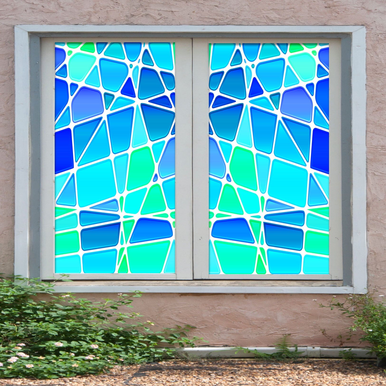 3D Blue Graphic 397 Window Film Print Sticker Cling Stained Glass UV Block Wallpaper AJ Wallpaper 2