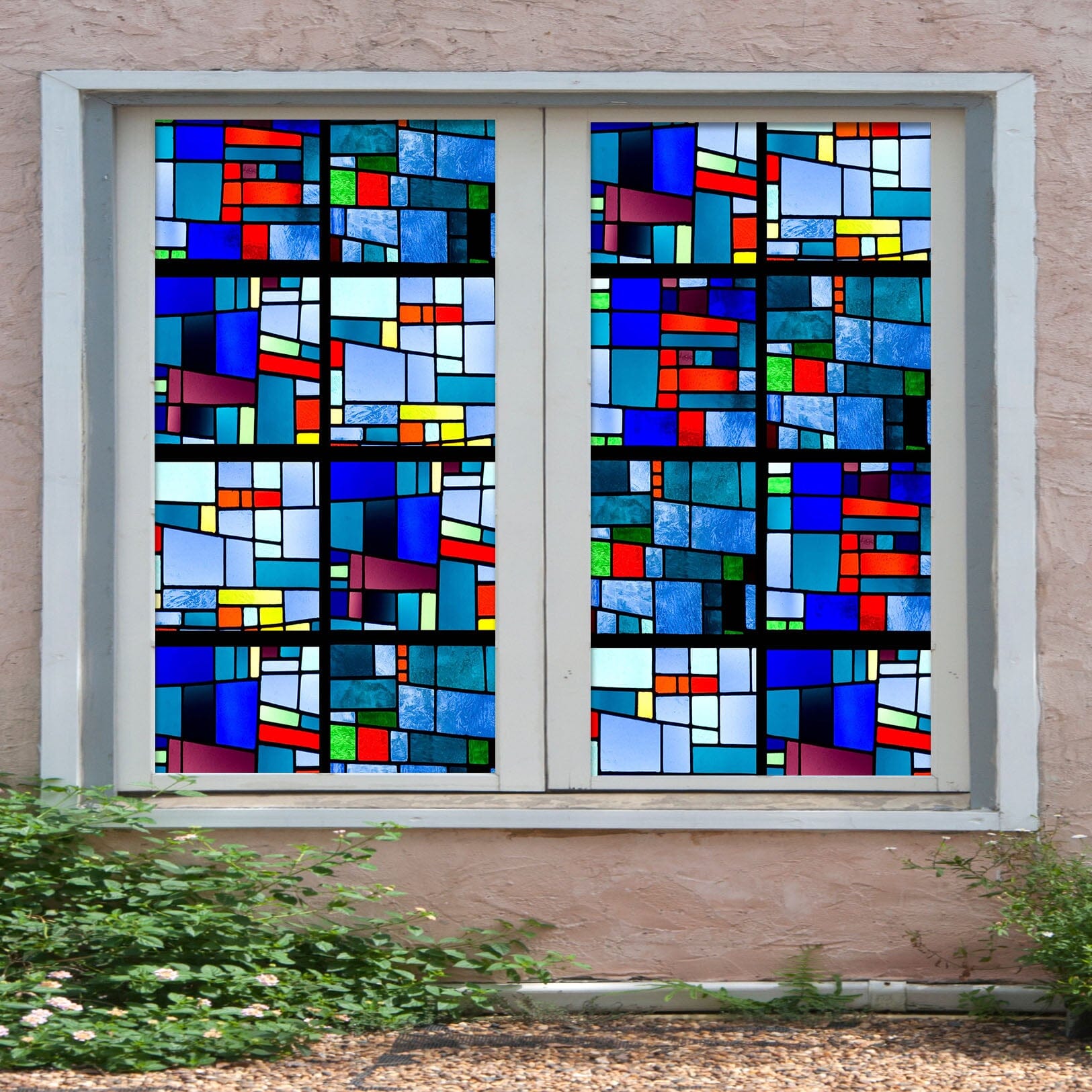 3D Striped Block 262 Window Film Print Sticker Cling Stained Glass UV Block Wallpaper AJ Wallpaper 2