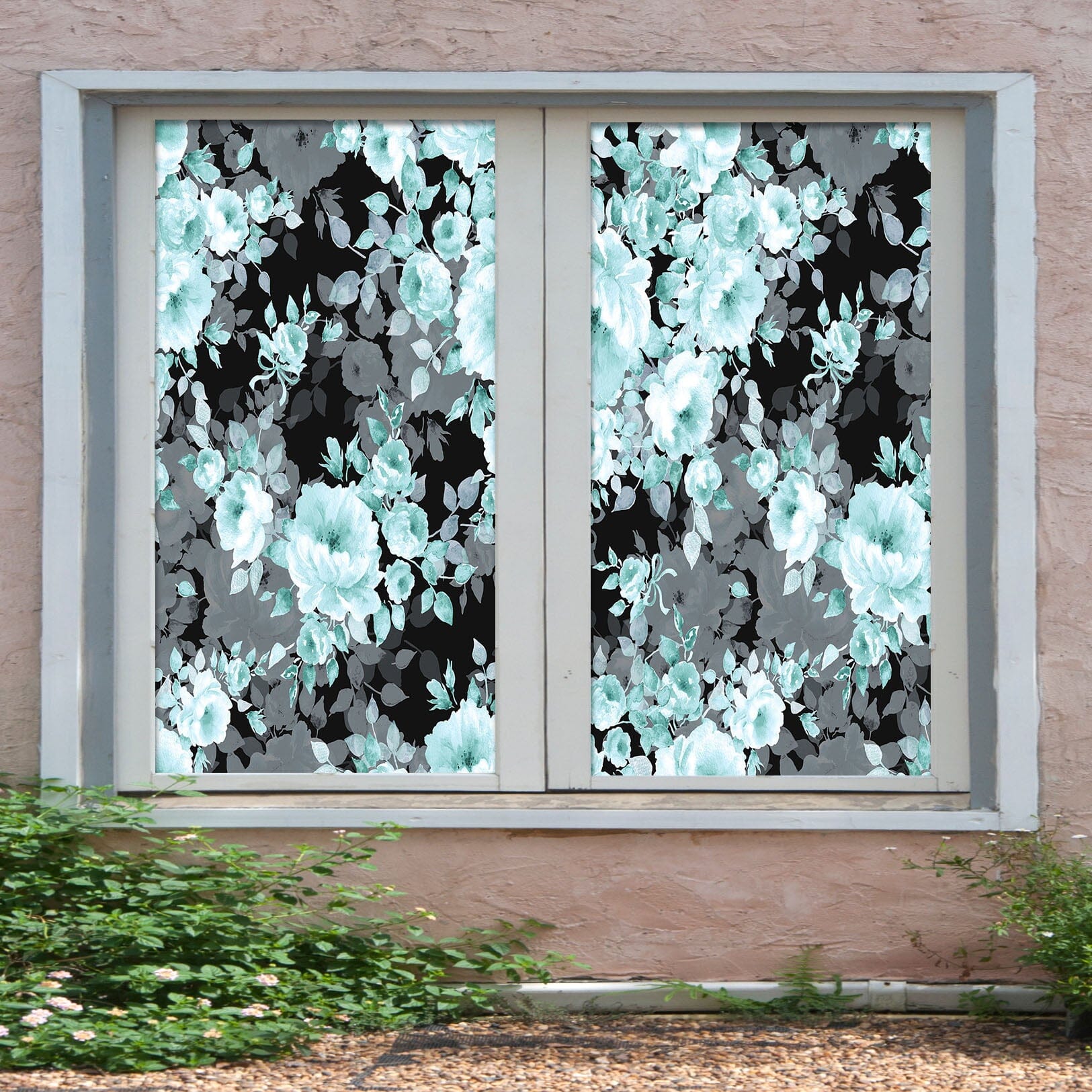 3D Green Flower 359 Window Film Print Sticker Cling Stained Glass UV Block Wallpaper AJ Wallpaper 2