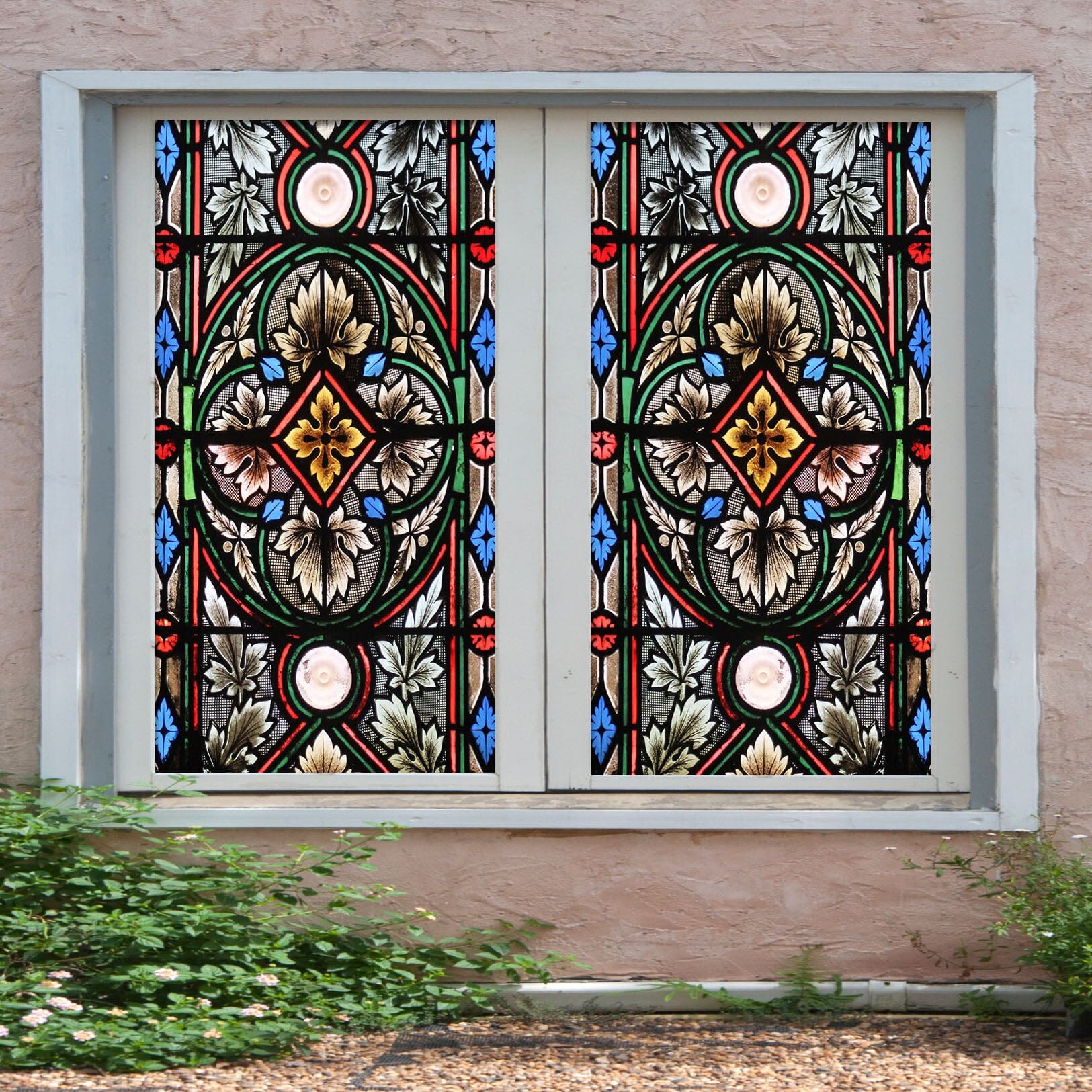 3D Leaf Pattern 218 Window Film Print Sticker Cling Stained Glass UV Block Wallpaper AJ Wallpaper 2