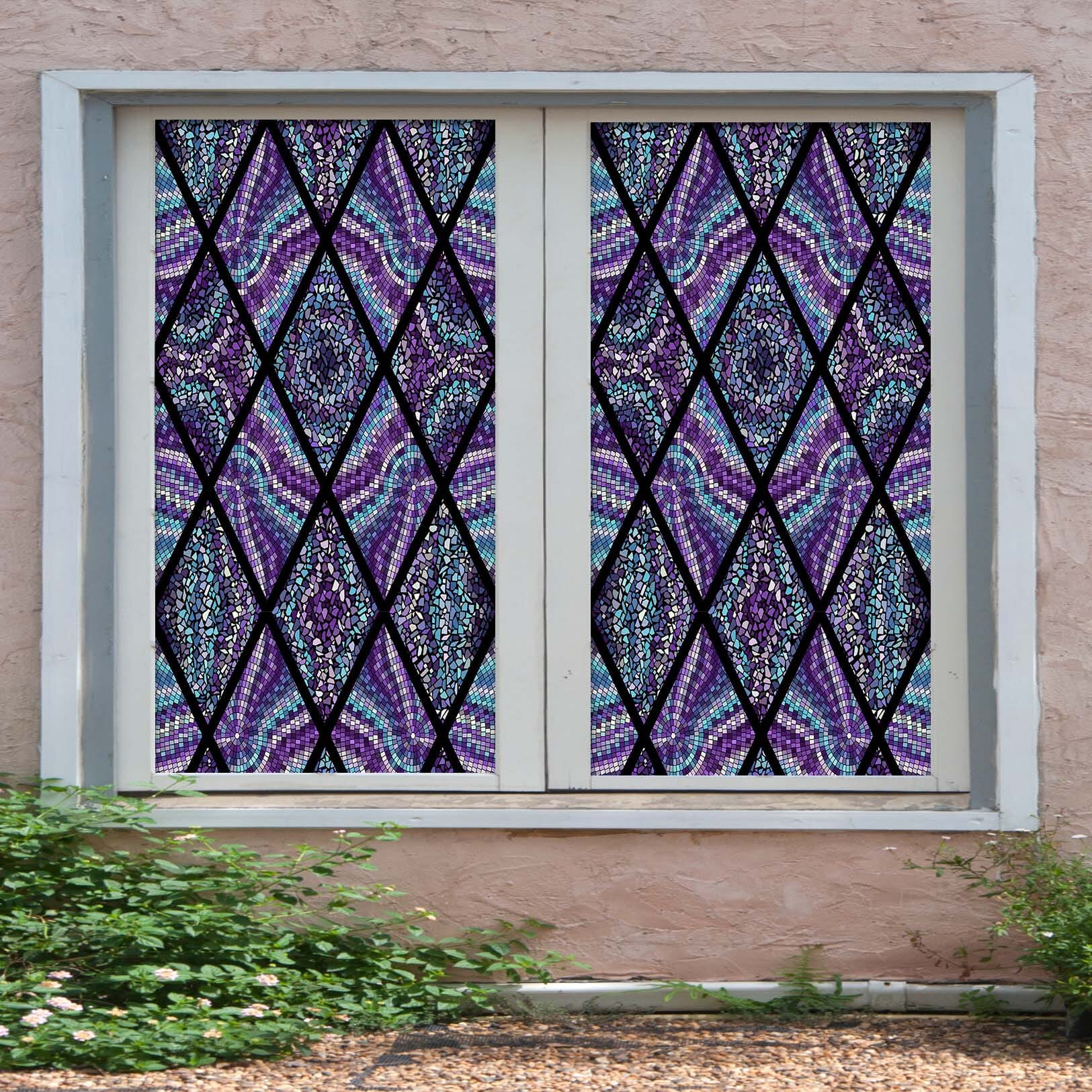 3D Graphic Fragmentation 375 Window Film Print Sticker Cling Stained Glass UV Block Wallpaper AJ Wallpaper 2