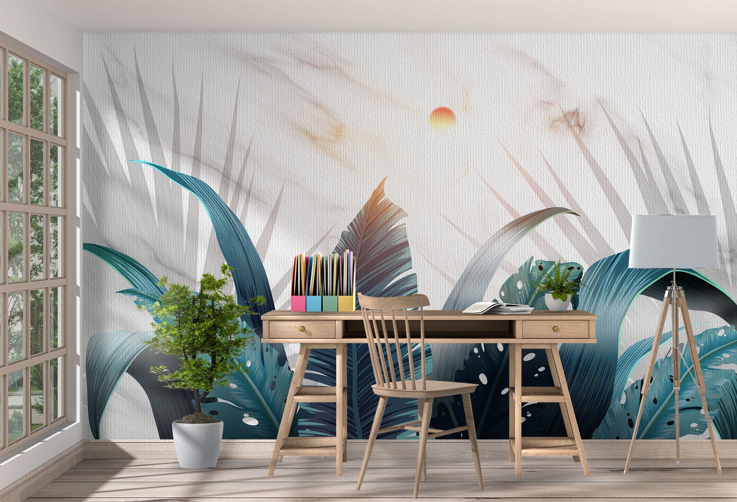 3D Graffiti Leaves 1074 Wall Murals Wallpaper AJ Wallpaper 2