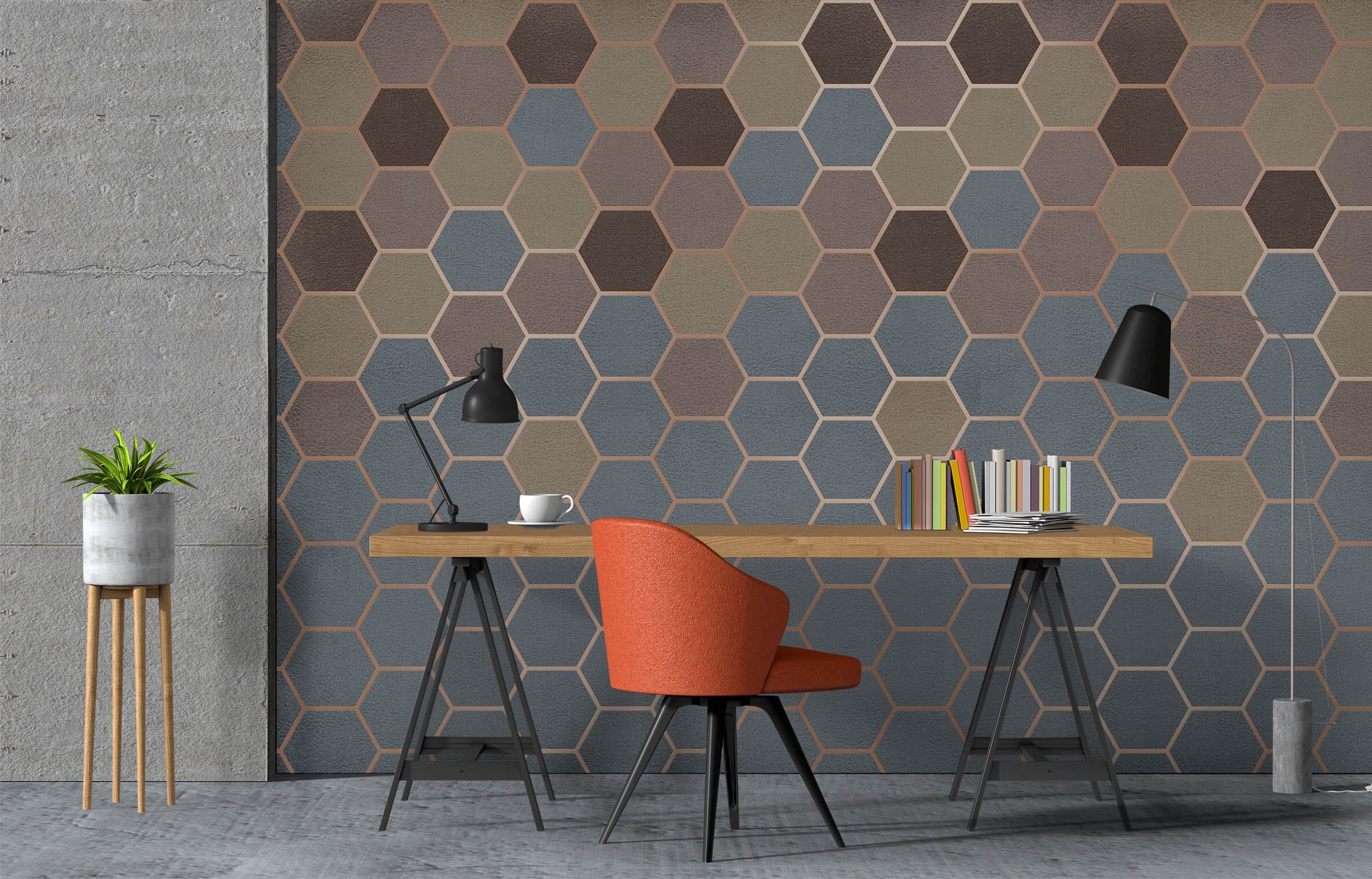 3D Hexagon Graphics 1065 Wall Murals Wallpaper AJ Wallpaper 2