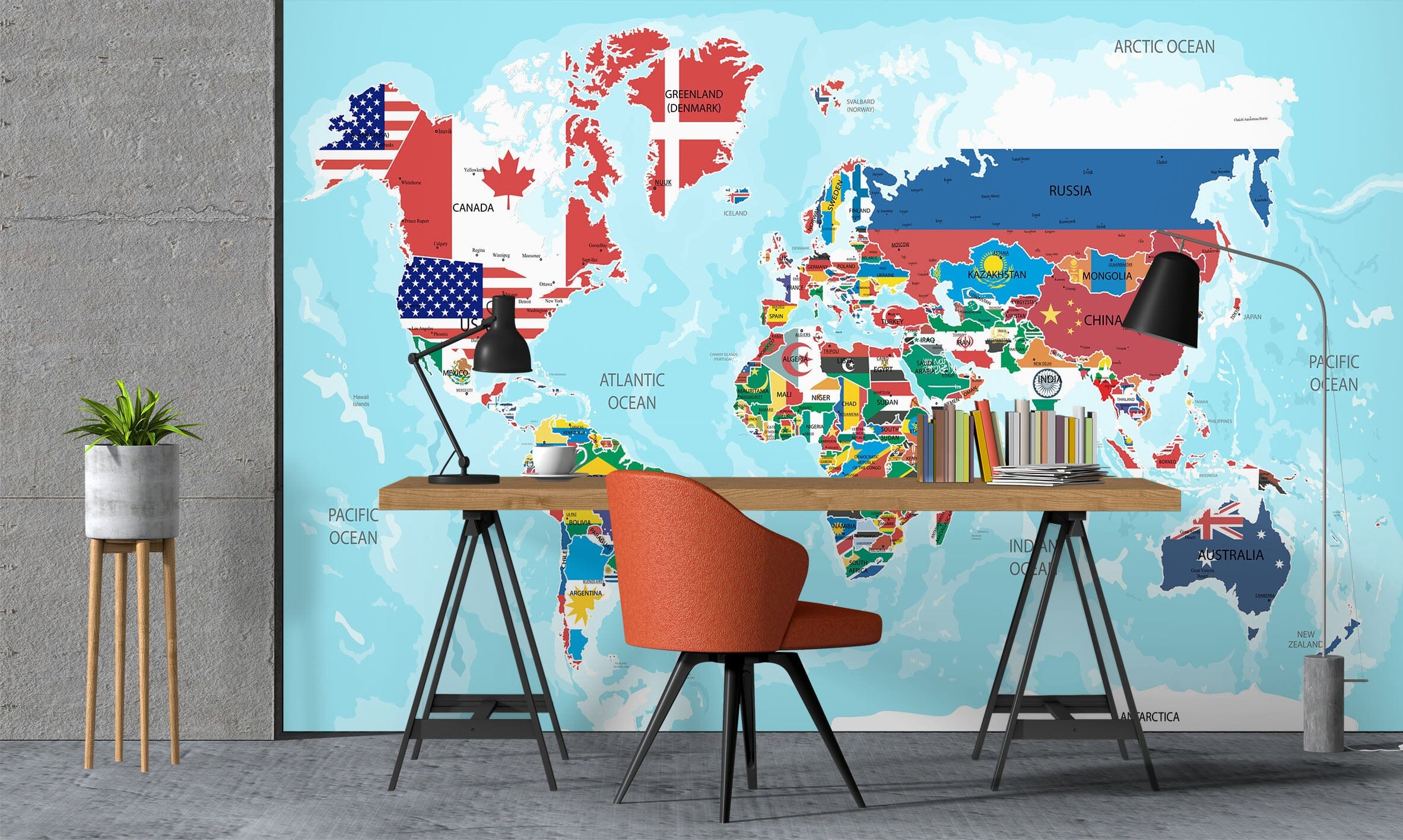 3D World Map 1104 Wall Murals Wallpaper AJ Wallpaper 2
