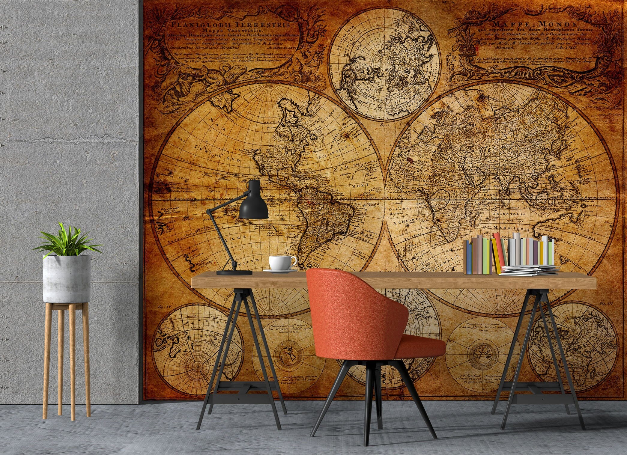 3D Vintage Map 1081 Wall Murals Wallpaper AJ Wallpaper 2