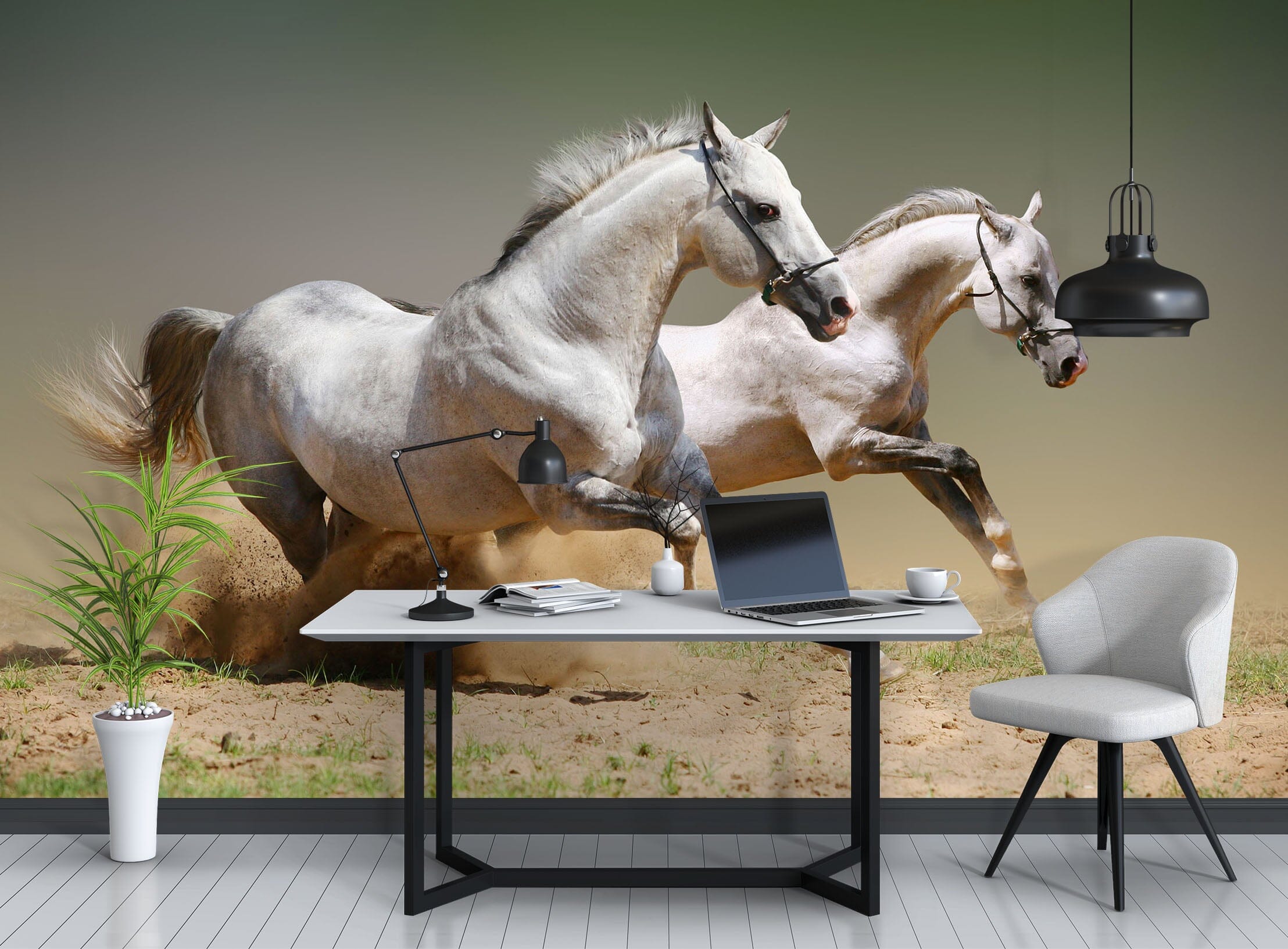 3D Running Horse 1080 Wall Murals Wallpaper AJ Wallpaper 2