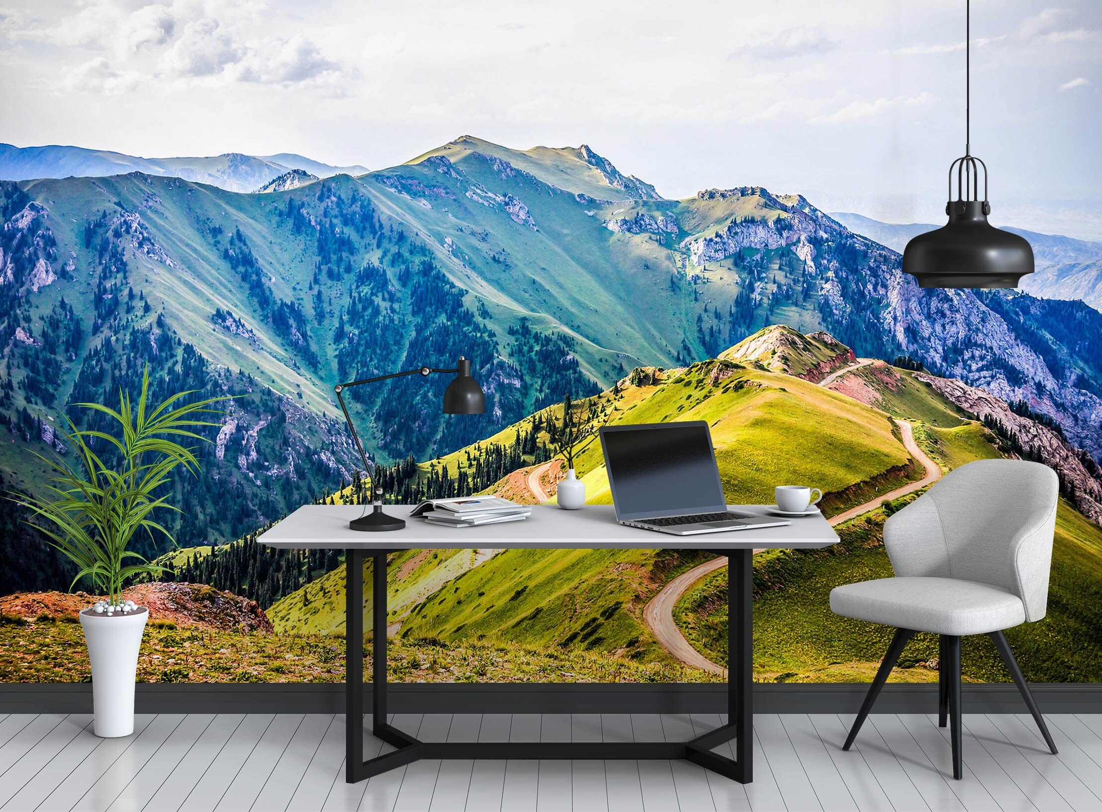 3D Prairie Mountain 1094 Wall Murals Wallpaper AJ Wallpaper 2