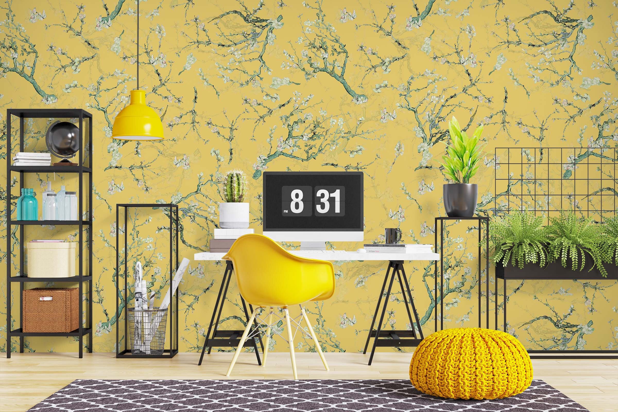 3D Flower Branch 149 Uta Naumann Wall Mural Wall Murals Wallpaper AJ Wallpaper 2
