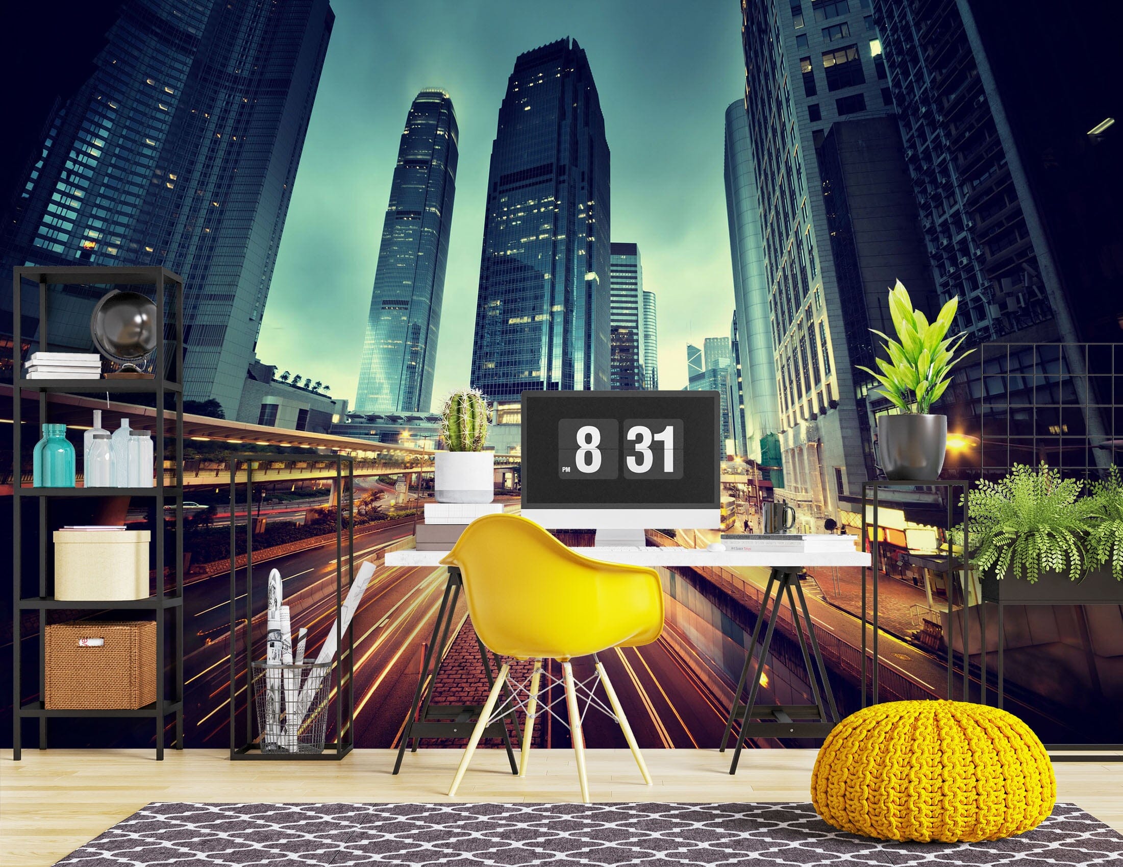 3D Traffic Flow Building 1086 Wall Murals Wallpaper AJ Wallpaper 2