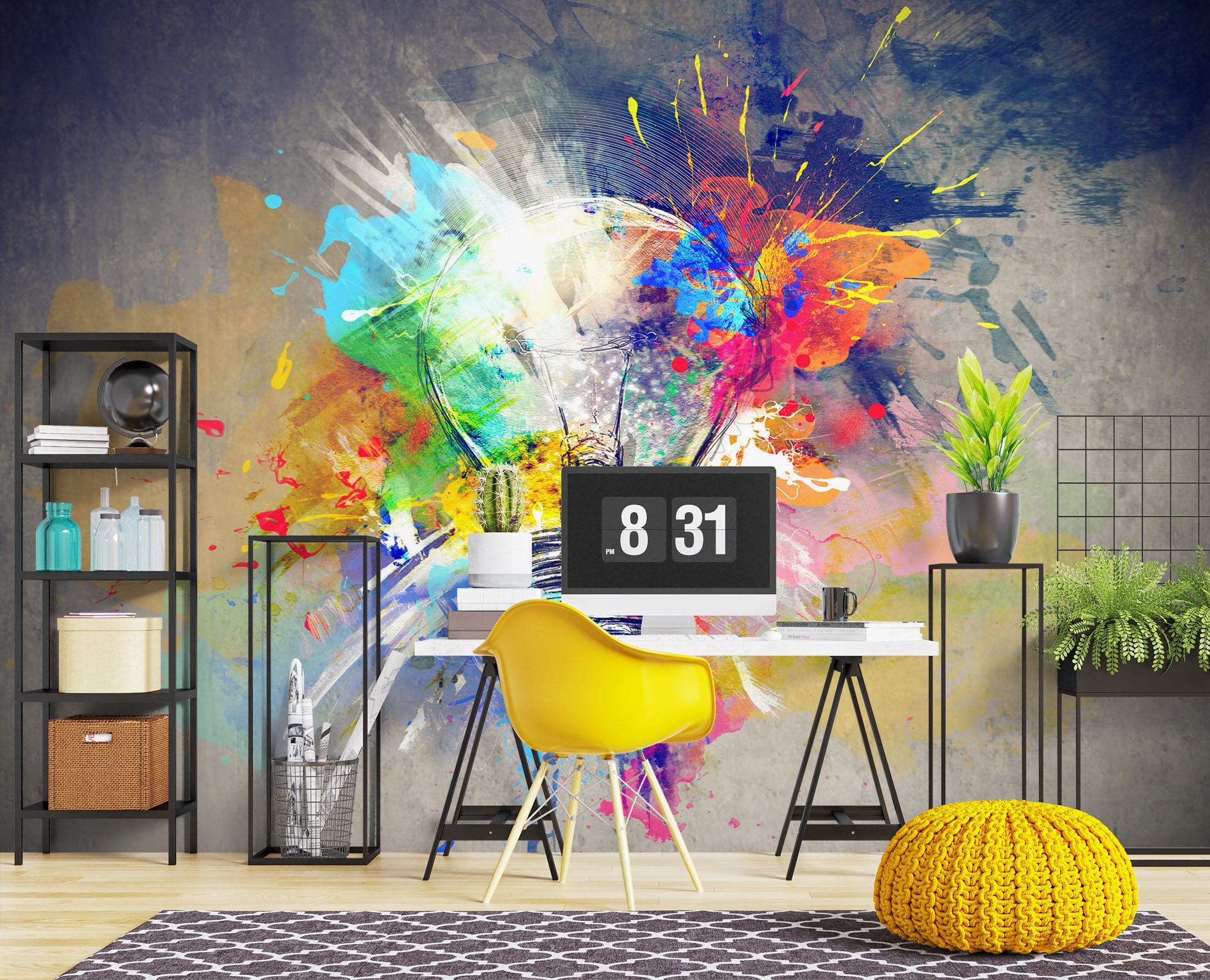 3D Color Bulb 1082 Wall Murals Wallpaper AJ Wallpaper 2