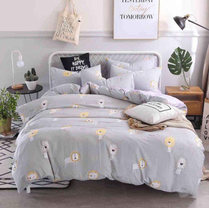 3D Gray Little Lion 7011 Bed Pillowcases Quilt