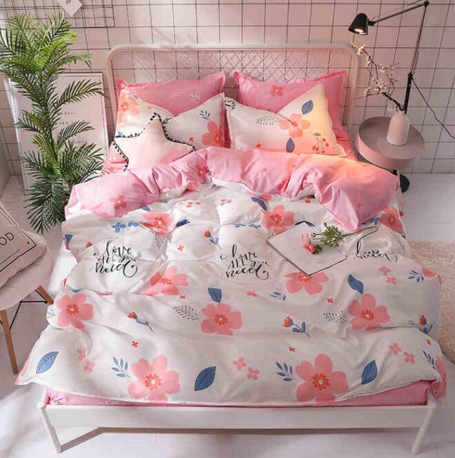 3D Pink Flower 8088 Bed Pillowcases Quilt