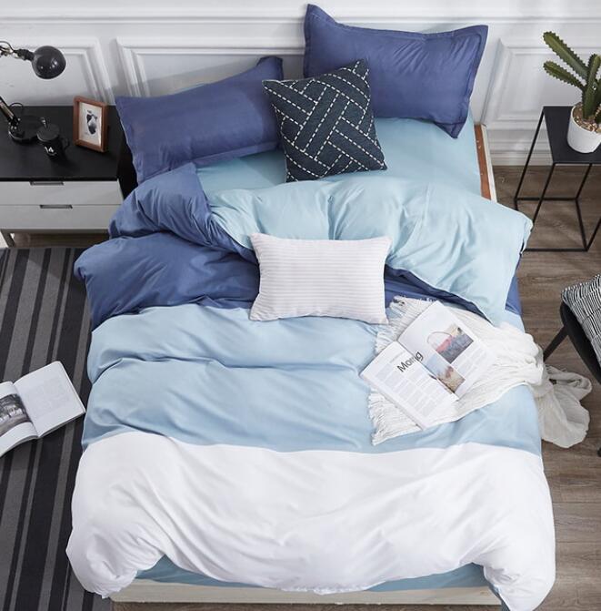 3D White Light Blue 8162 Bed Pillowcases Quilt