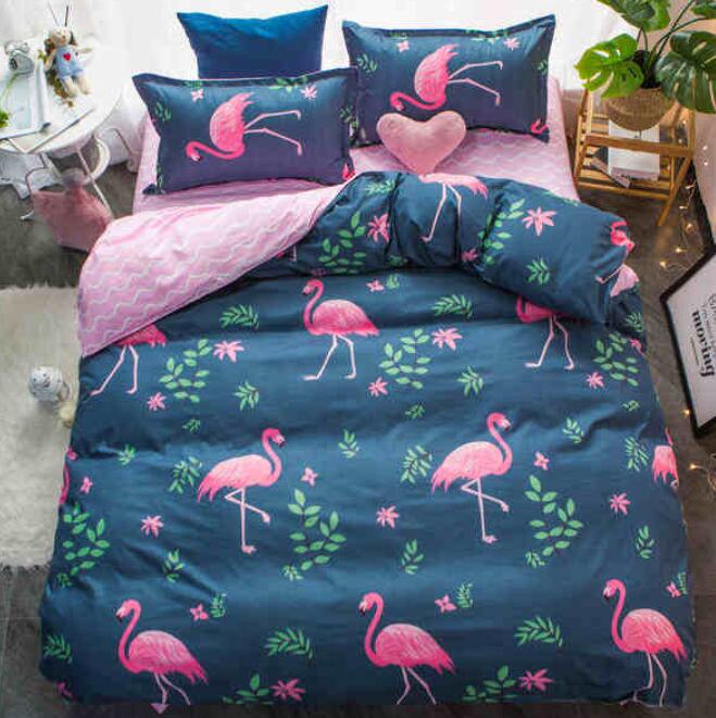 3D Flamingo 8091 Bed Pillowcases Quilt