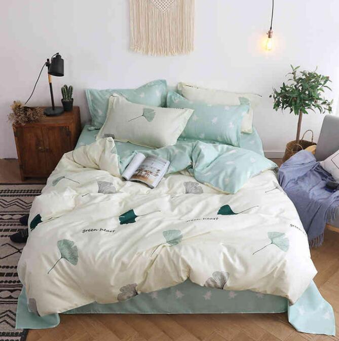 3D Green Ginkgo Leaves 8121 Bed Pillowcases Quilt