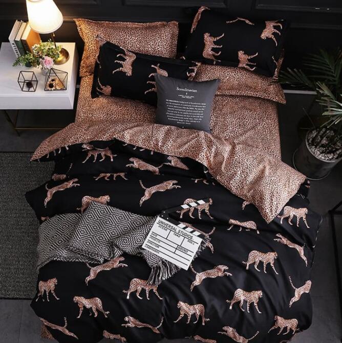 3D Leopard 8125 Bed Pillowcases Quilt