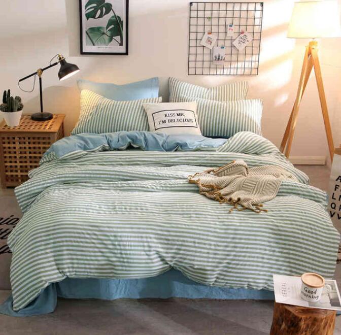 3D Green Horizontal Stripes 7005 Bed Pillowcases Quilt