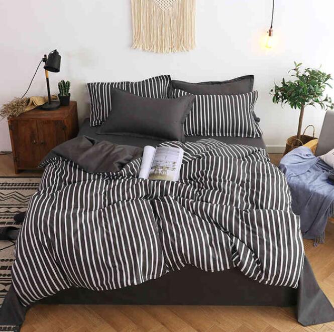3D Black And White Vertical Bars 8104 Bed Pillowcases Quilt