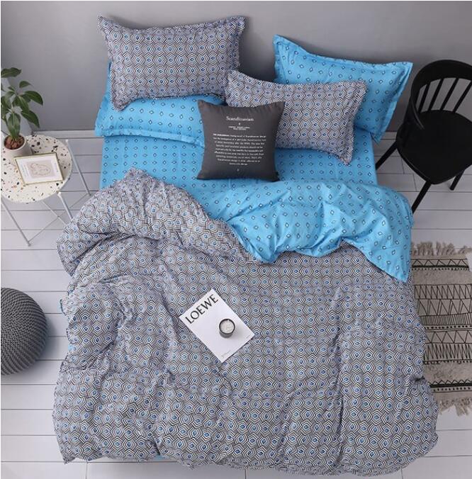 3D Gray Checkered Pattern 8131 Bed Pillowcases Quilt