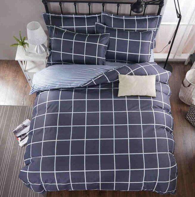 3D Checkered 8138 Bed Pillowcases Quilt