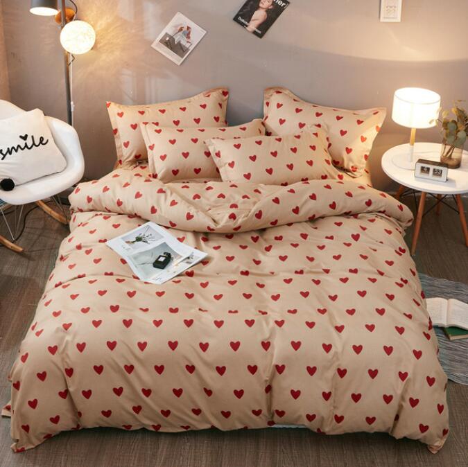 3D Red Love Pattern 12045 Bed Pillowcases Quilt