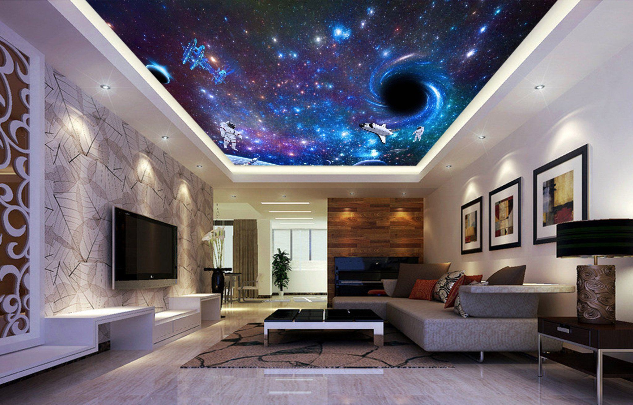 Stars Sky Astronaut Spacecraft Wallpaper AJ Wallpaper