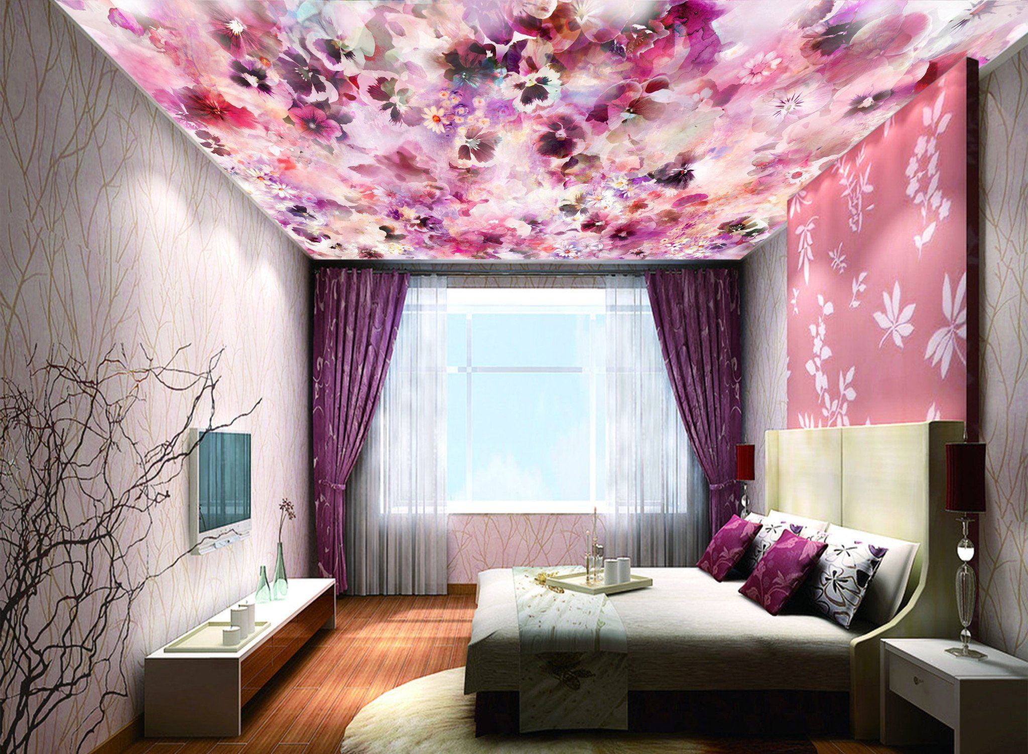 Bright Lush Flowers Wallpaper AJ Wallpaper