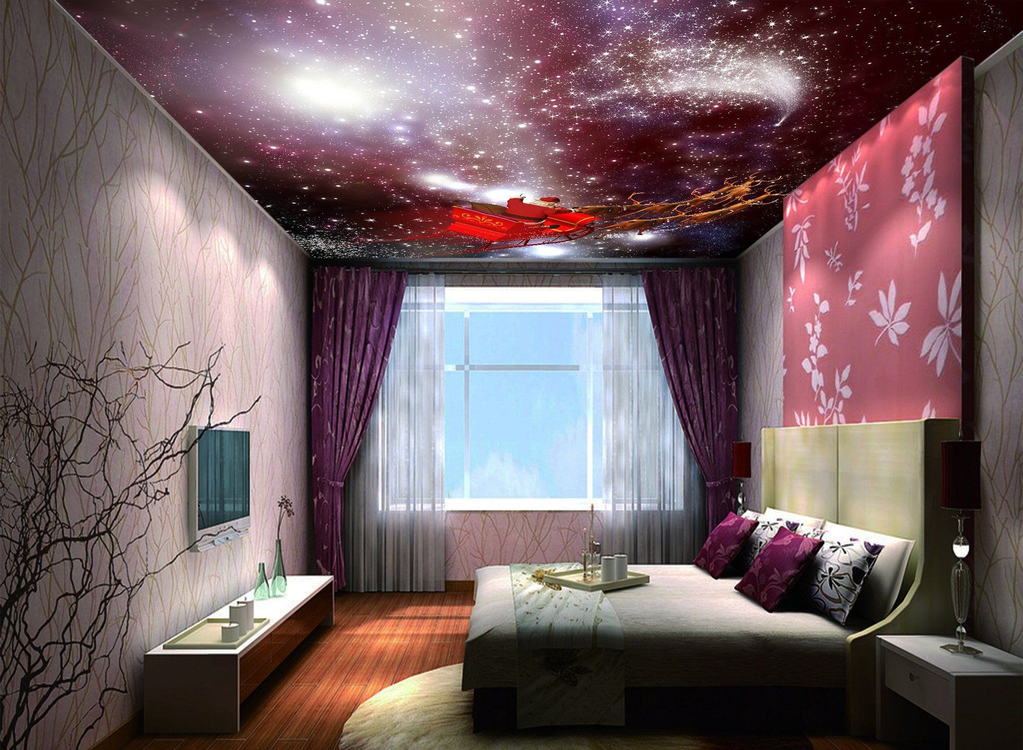 Stars Sky Santa Claus Wallpaper AJ Wallpaper