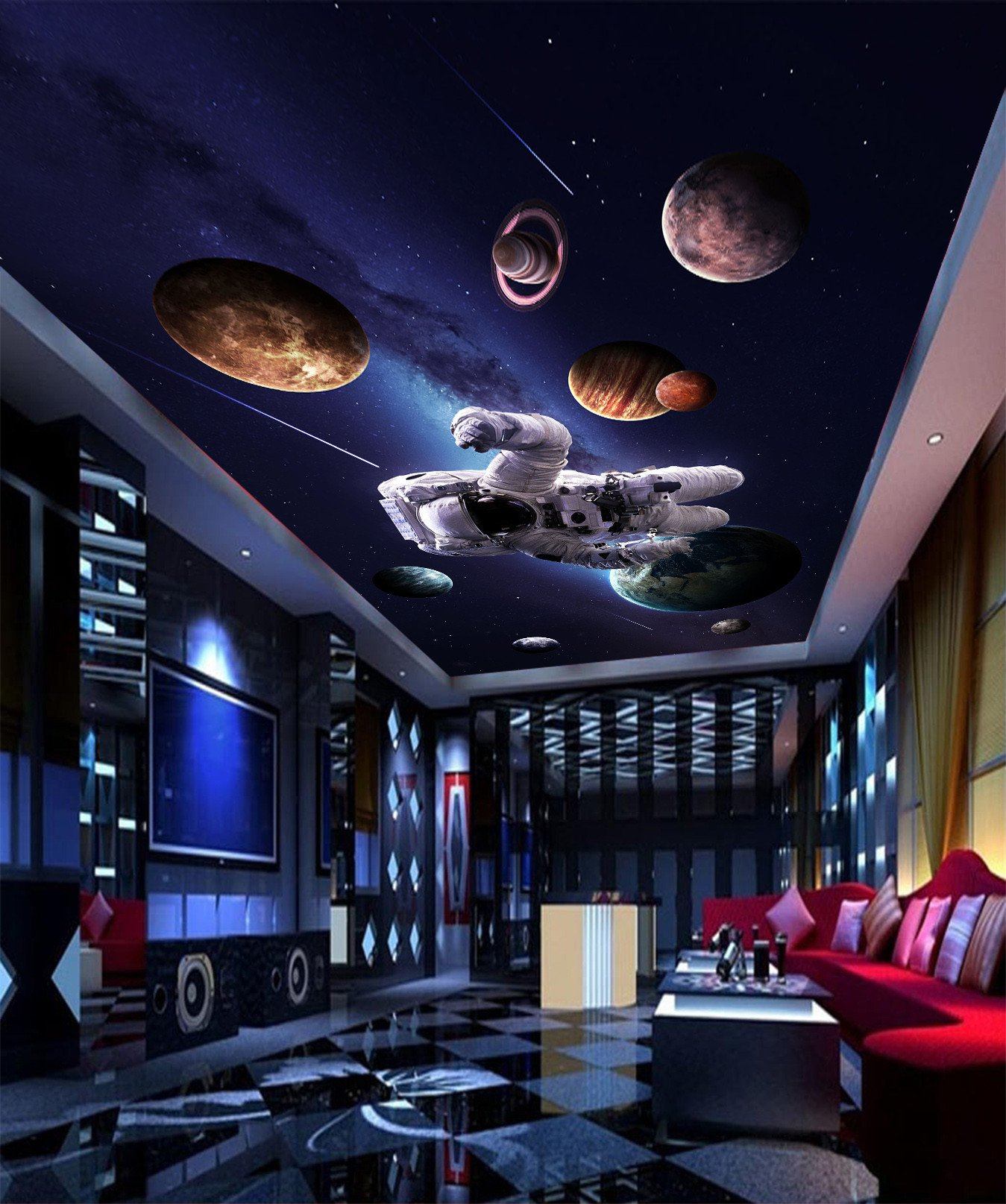 Stars Sky Planets And Astronaut Wallpaper AJ Wallpaper