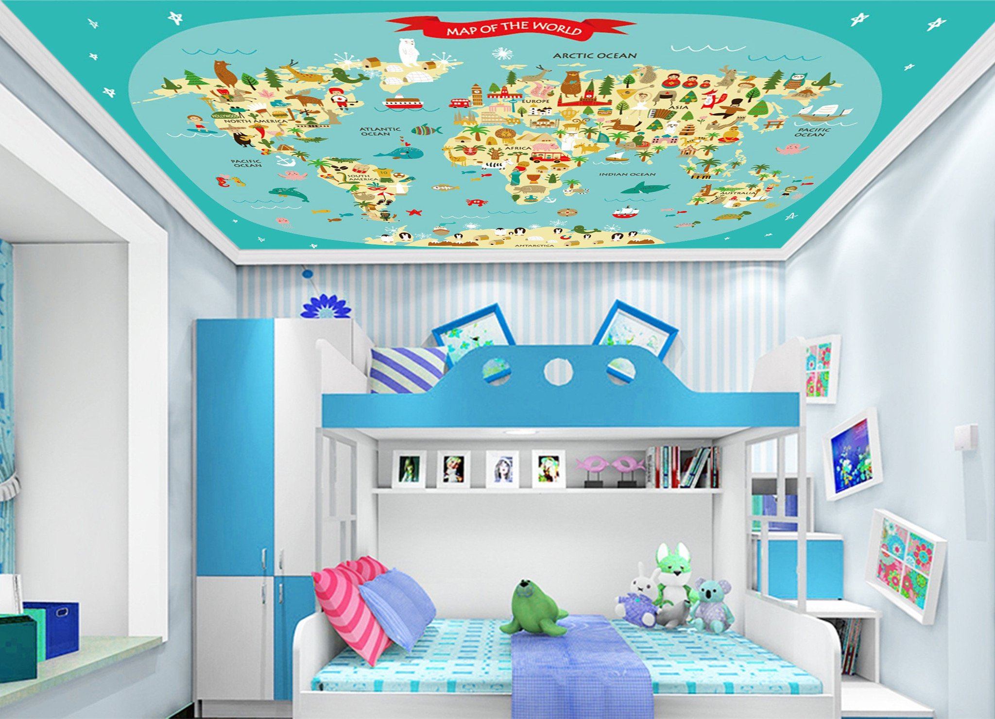 Pretty Lovely World Map Wallpaper AJ Wallpaper