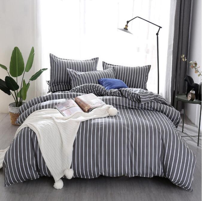 3D Black And White Thin Vertical Stripes 3006 Bed Pillowcases Quilt