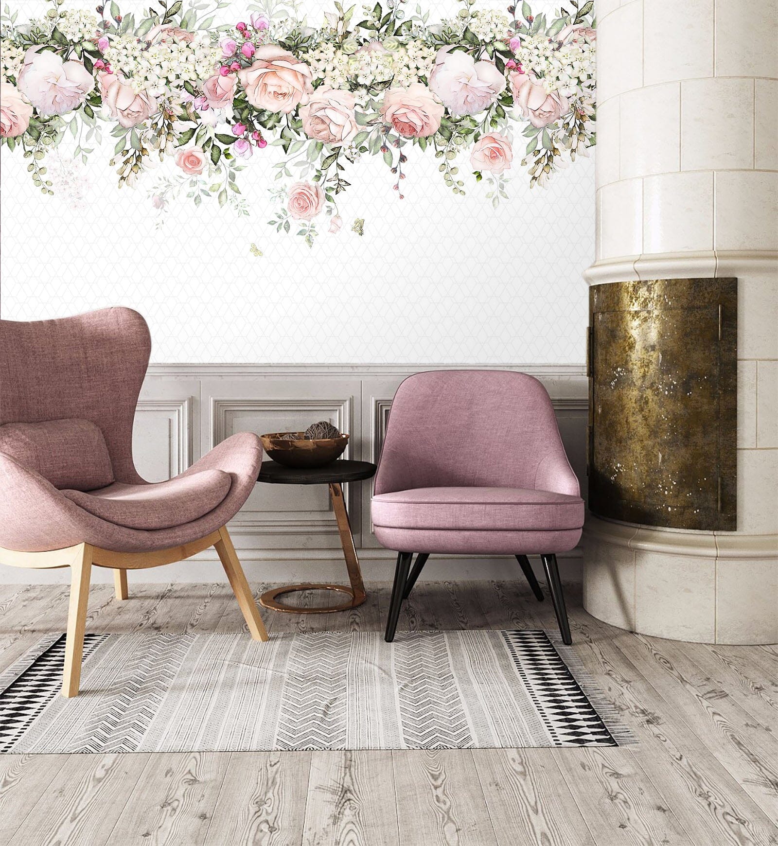 3D Hand Painted Flower 05 Wall Murals Wallpaper AJ Wallpaper 2