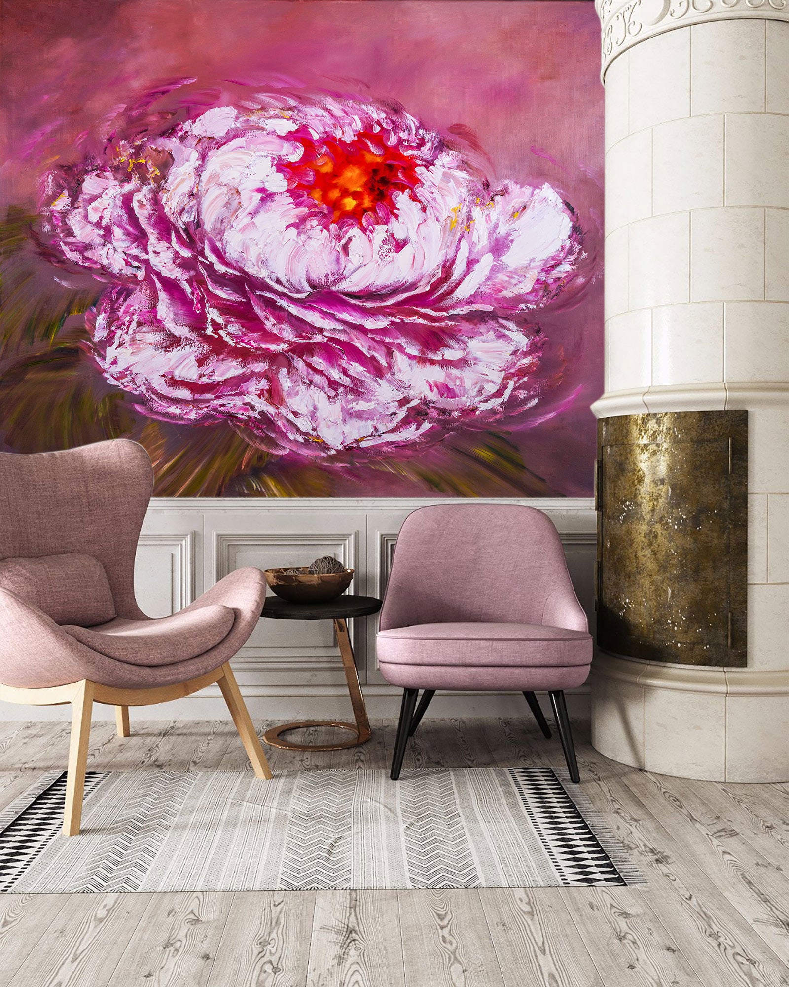 3D Pink Flower 161 Skromova Marina Wall Mural Wall Murals