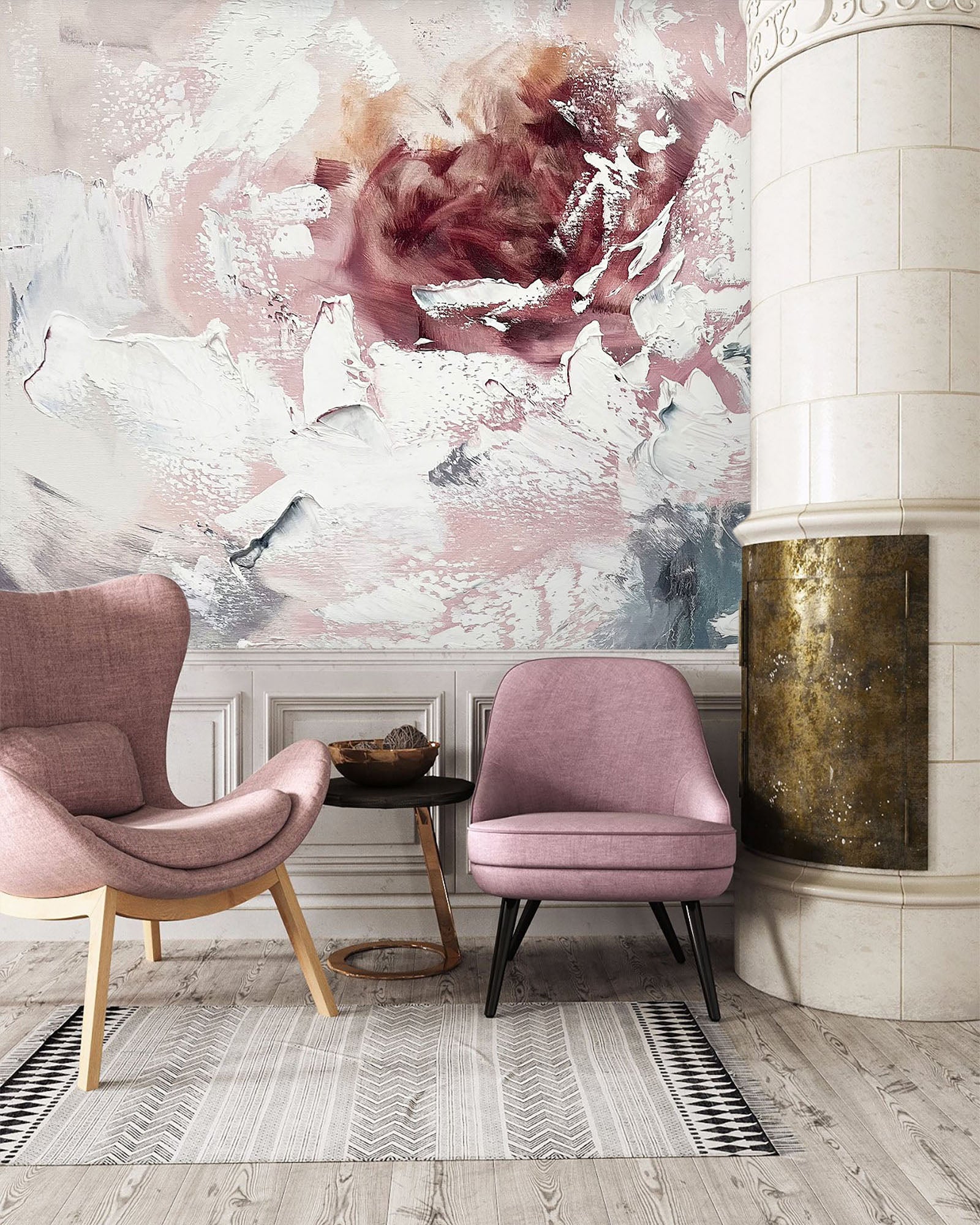 3D Pink Flower 3112 Skromova Marina Wall Mural Wall Murals