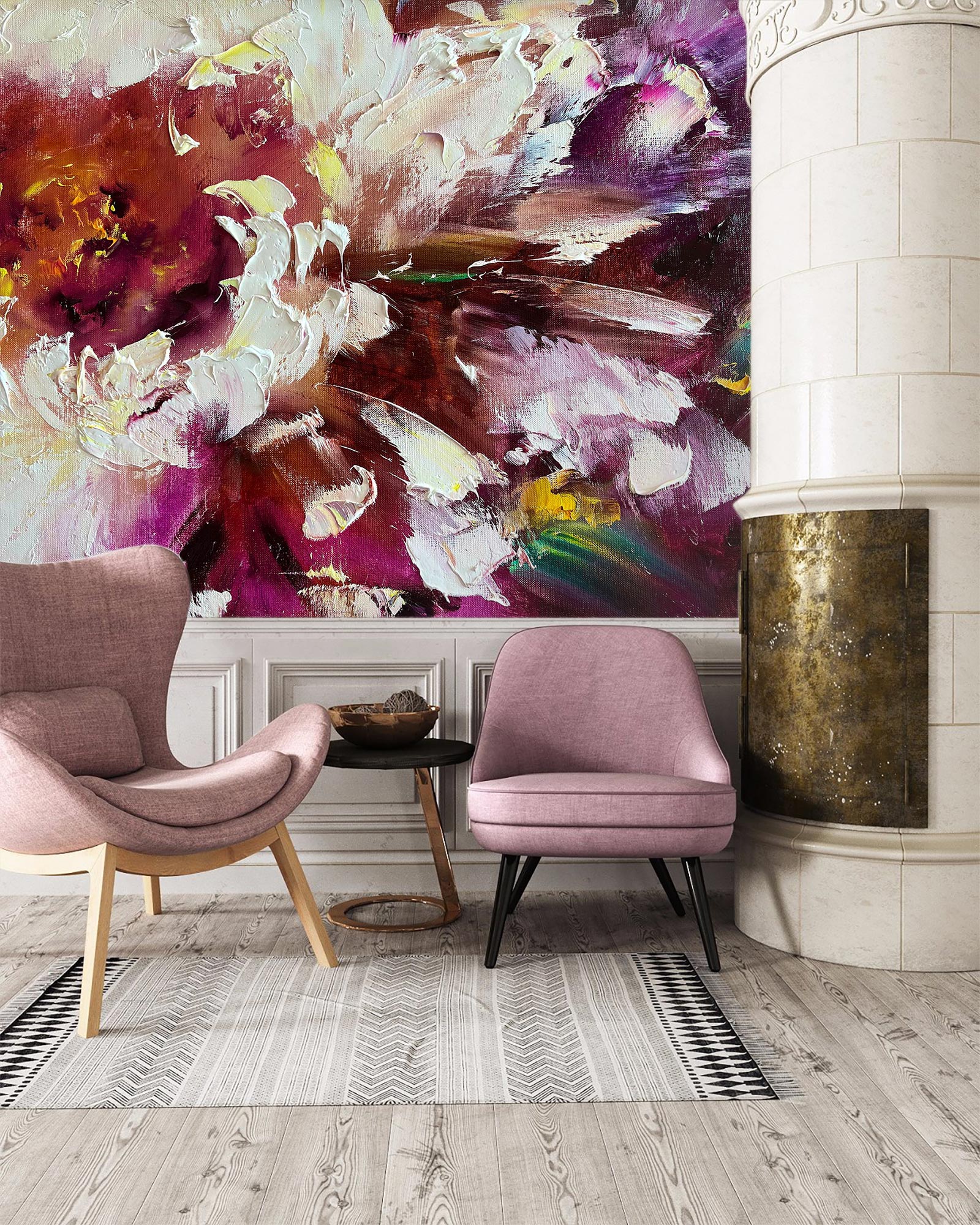 3D Flower Paint 107 Skromova Marina Wall Mural Wall Murals