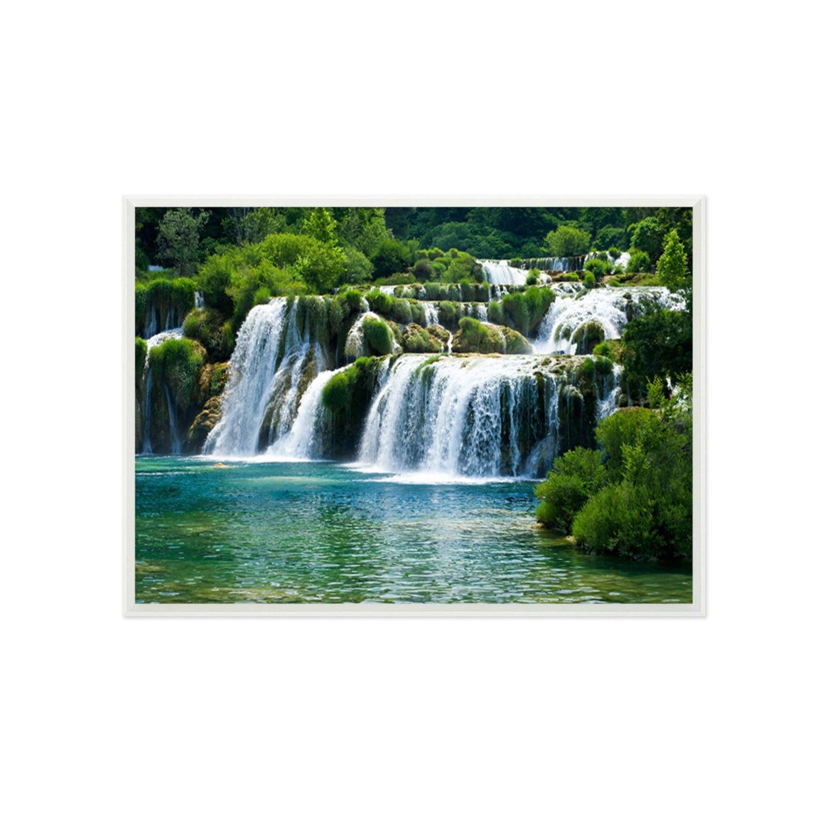 3D Inflowing River 153 Fake Framed Print Painting Wallpaper AJ Creativity Home