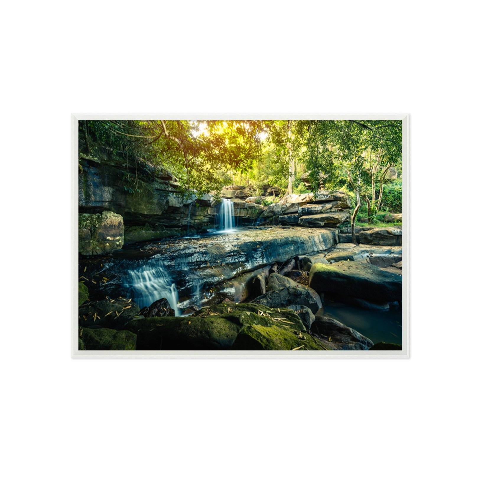 3D Wood Stream 157 Fake Framed Print Painting Wallpaper AJ Creativity Home