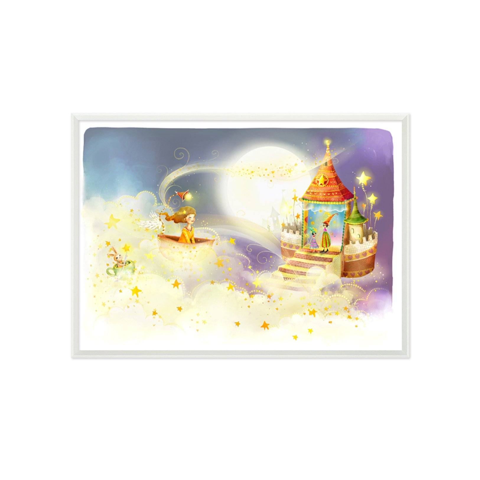 3D Magic Castle 009 Fake Framed Print Painting Wallpaper AJ Creativity Home