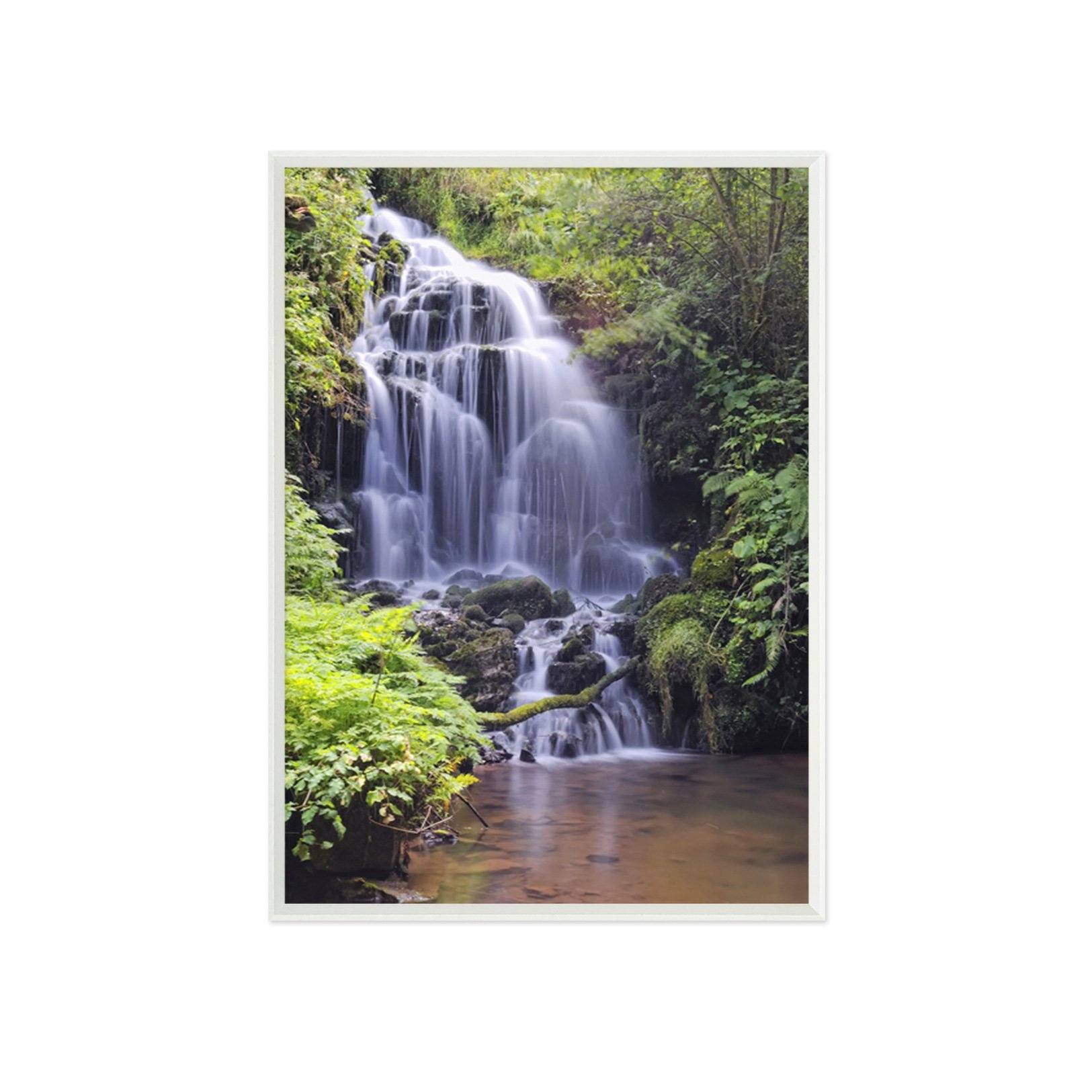 3D Mountain Stone Waterfall 122 Fake Framed Print Painting Wallpaper AJ Creativity Home