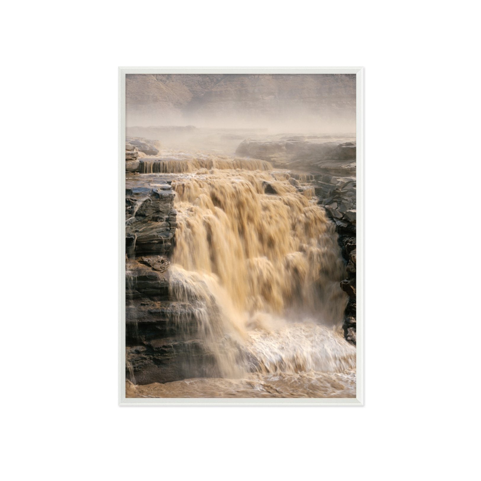 3D Yellow River 128 Fake Framed Print Painting Wallpaper AJ Creativity Home